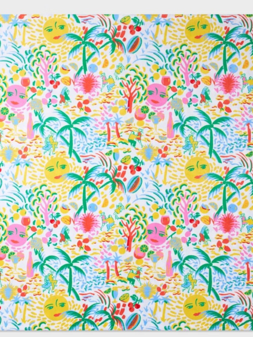 Roller Rabbit x Target Vacation Reversible 2-Person Beach Towel Yellow/Green